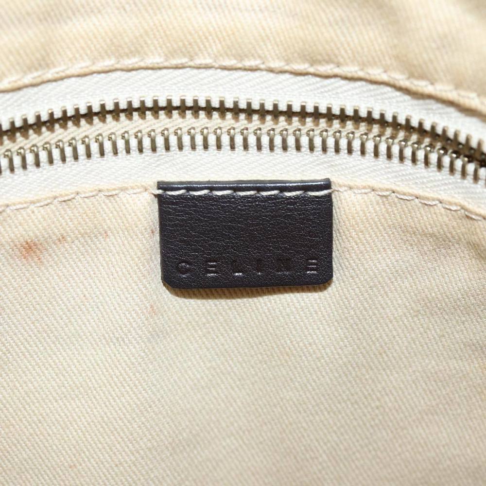 CELINE Macadam Canvas Shoulder Bag PVC White Auth 72176 - Picture 10 of 16